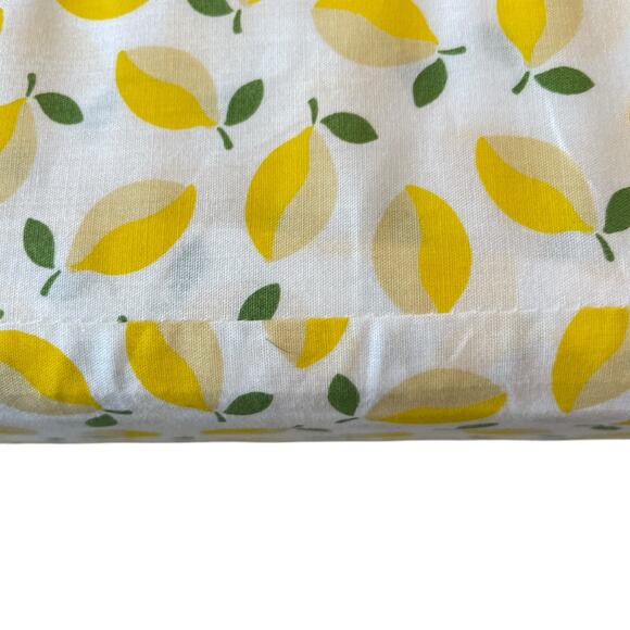 Kate Spade King Sheet Set 4pc Yellow Lemons on White 100% Cotton New - Picture 6 of 10